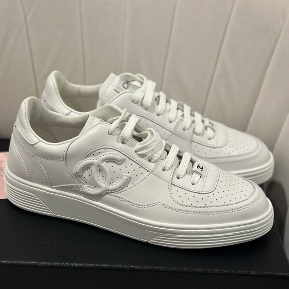 SOLD Chanel 23A white Trainers - size 38 - Picture 9 of 10
